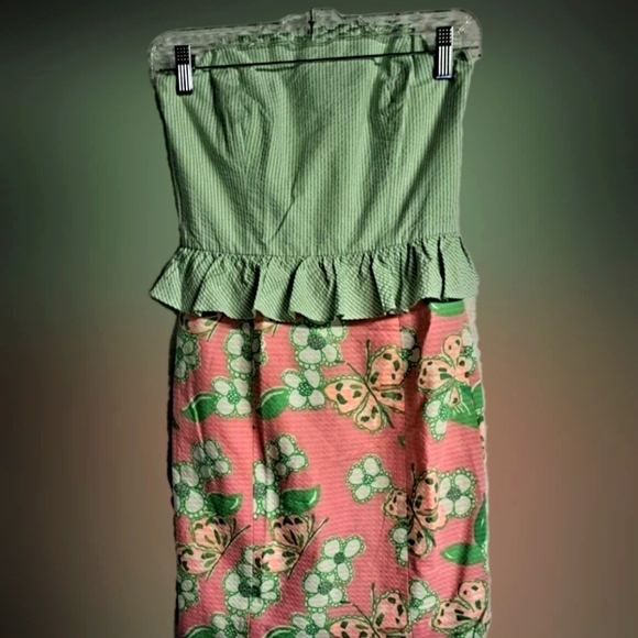 Lilly Pulitzer Dresses & Skirts - 𝅺Lilly Pulitzer Pretty Pink Tootie Lowe Strapless Dress, size 0